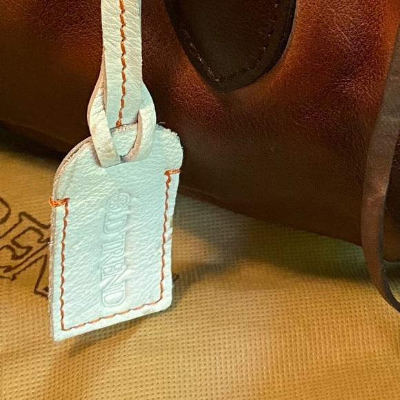 Old Trend hand painted ombre satchel in dark brown - Picture 16 of 16